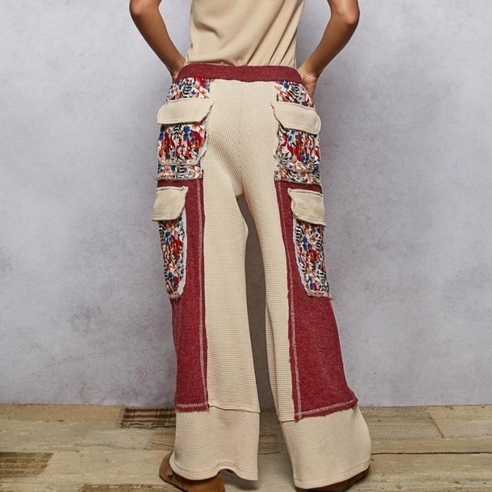 POL patchwork quilted drawstring pants NWT - image 4